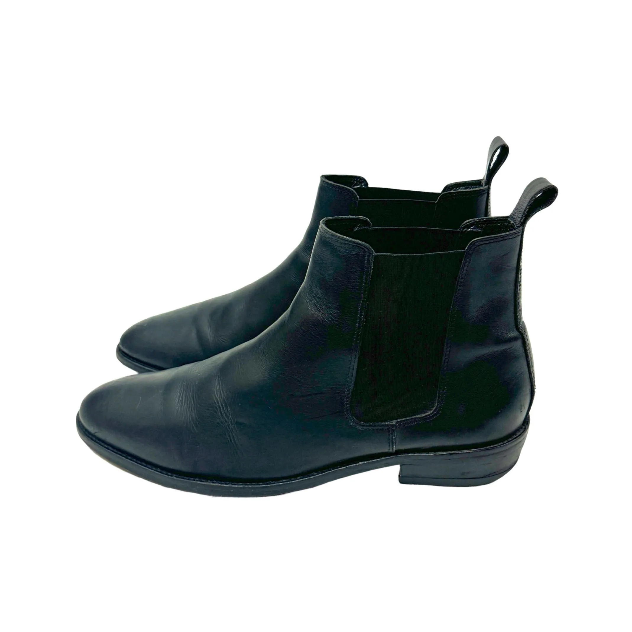 2000’S SANDRO PARIS MADE IN FRANCE LEATHER CHELSEA BOOTS 44