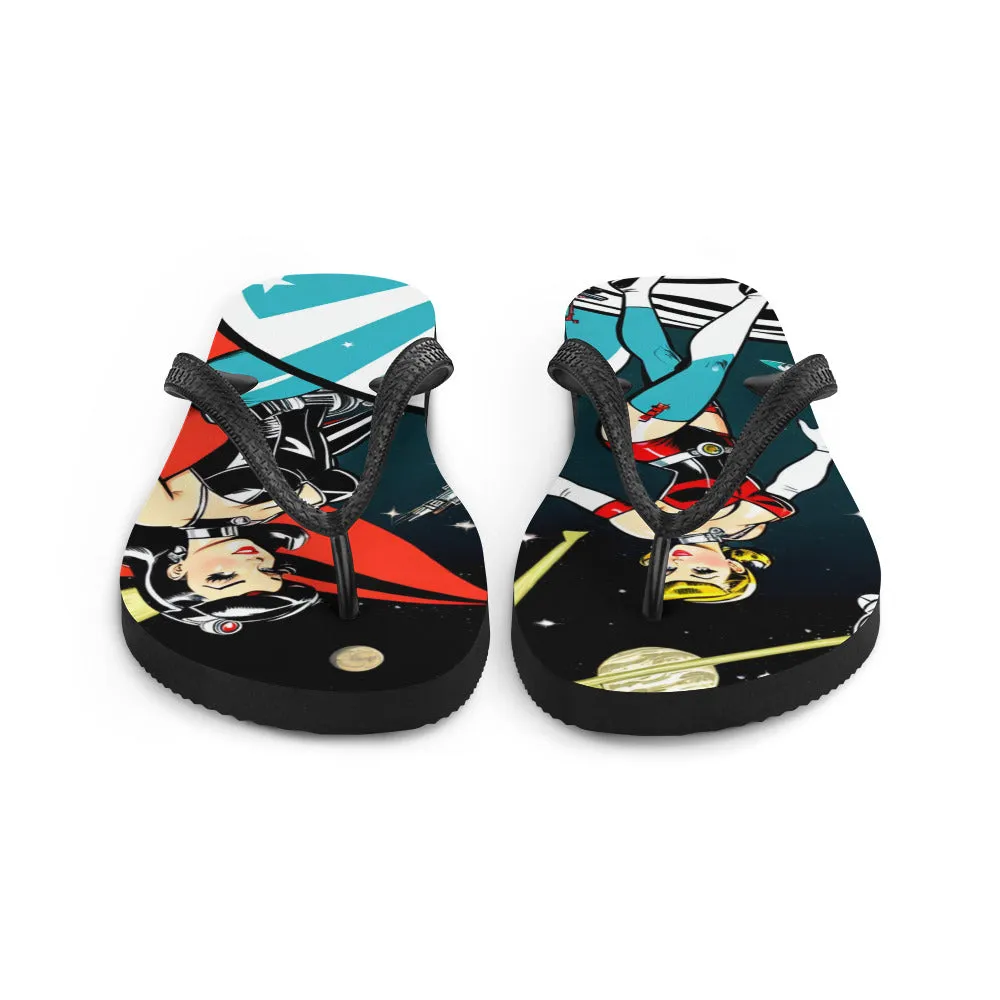 Atomic Pinup Robot Flip-Flops