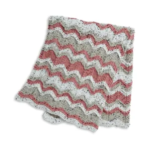 Bernat Forever Fleece Knit Chevron Blanket