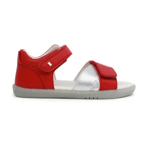 Bobux  SU Rio Red With Misty Silver Sail Open Toe sandal