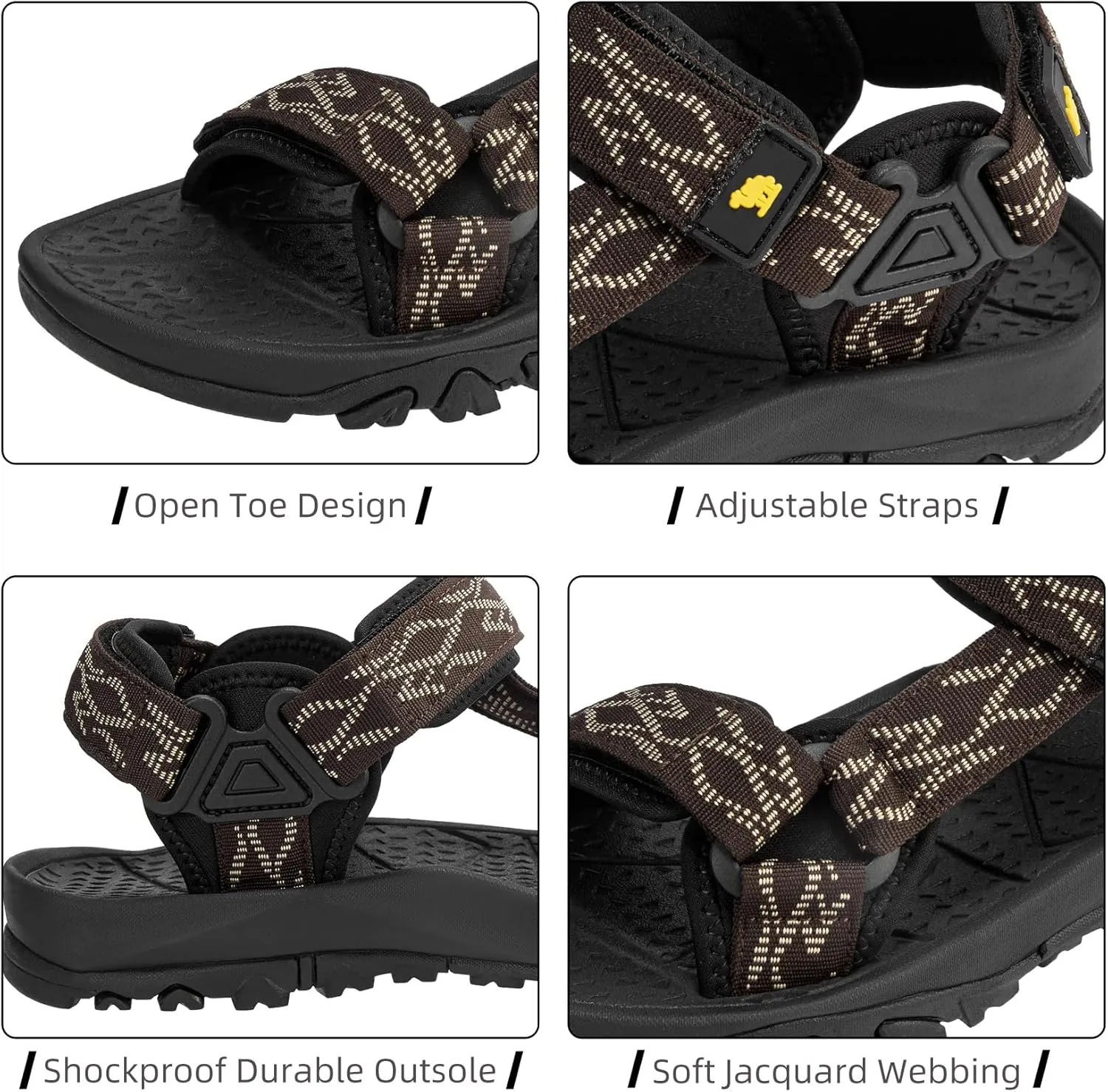 CAMELSPORTS Men??s Sandals Hiking Athletic Sandals Non-slip Water Sandals Comfortable Sport Sandals Open Toe Casual Beach Sandals