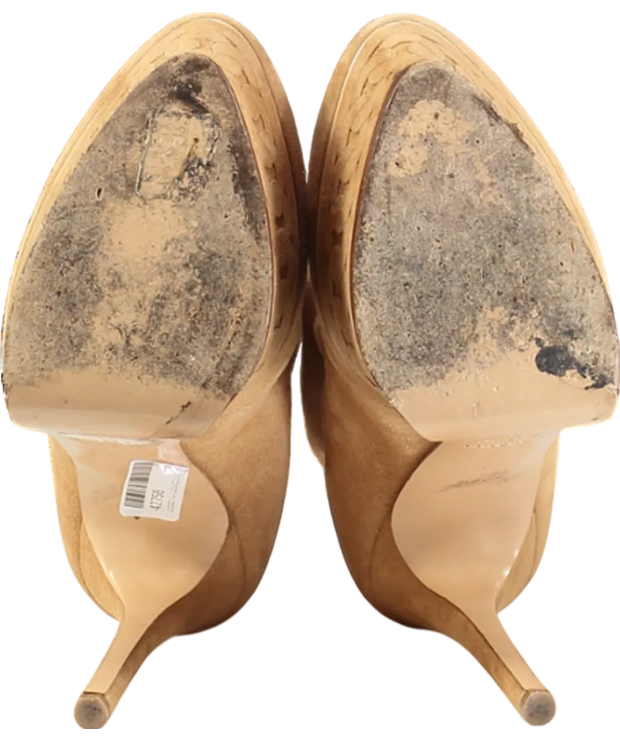 CASADEI Beige Seductive Ankle Boots In Stretch Suede UK 8 EU 41 👠