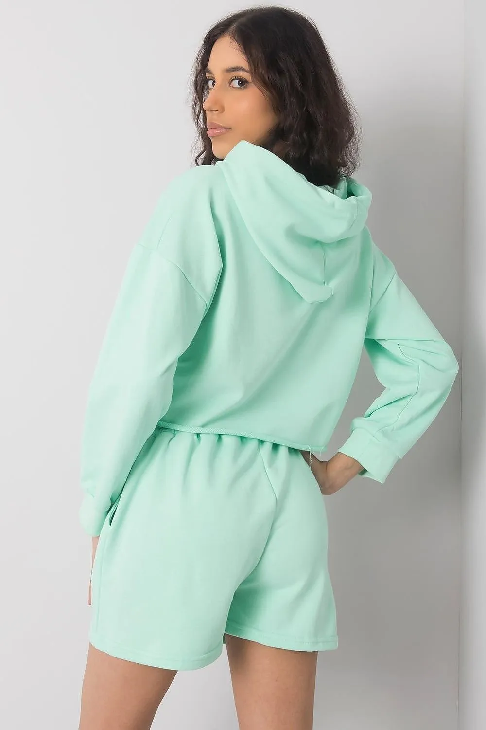 Crop Hoodie & Shorts Set