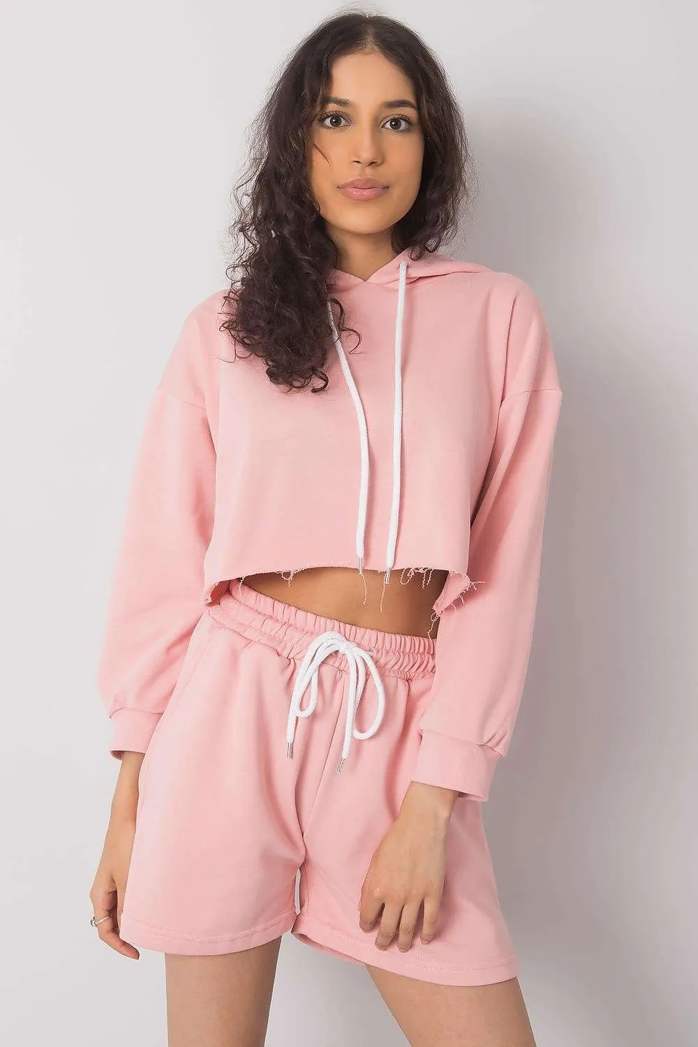 Crop Hoodie & Shorts Set