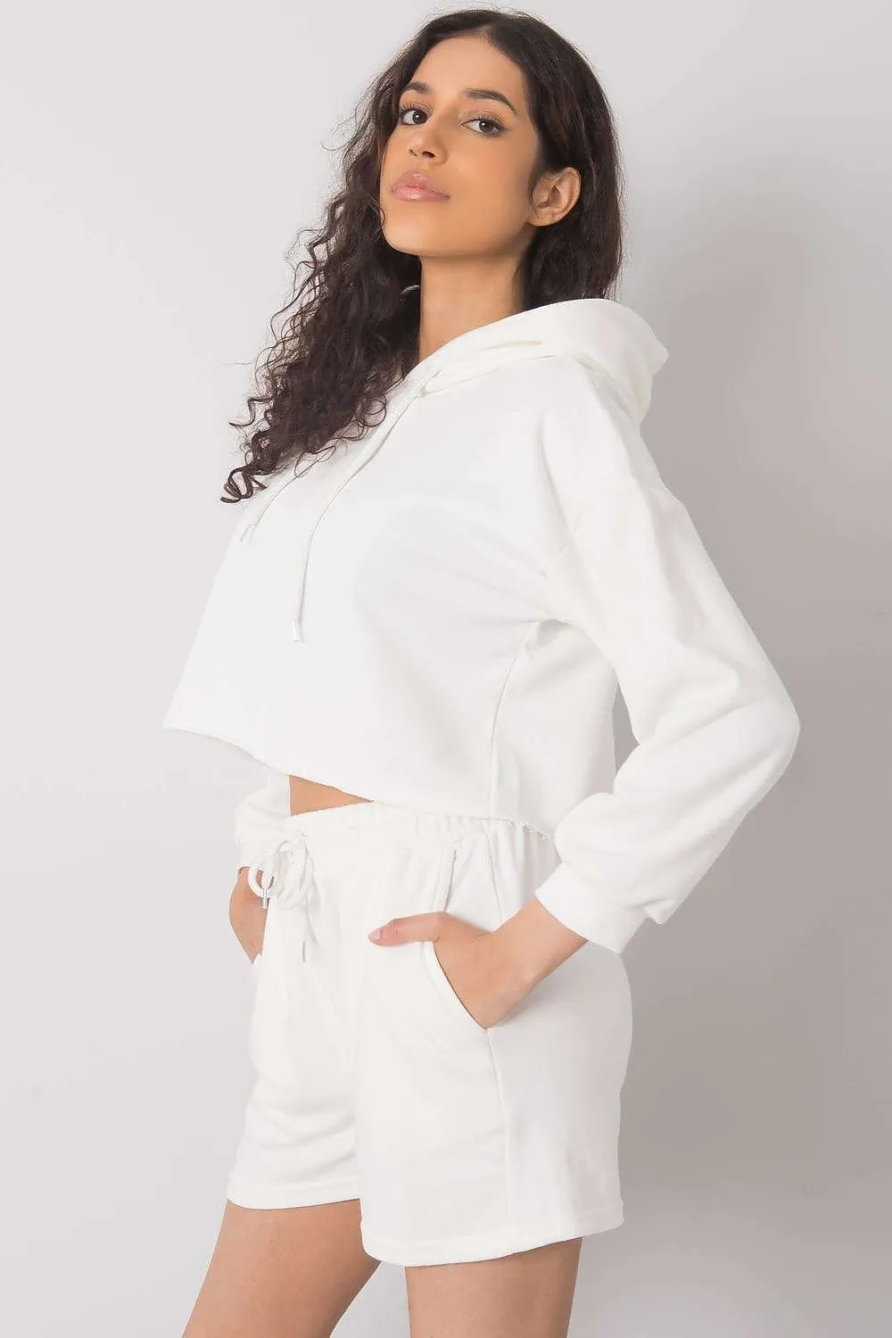 Crop Hoodie & Shorts Set