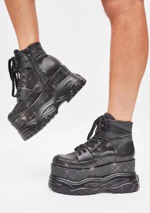 Diva Street Rhinestone Platform Sneakers