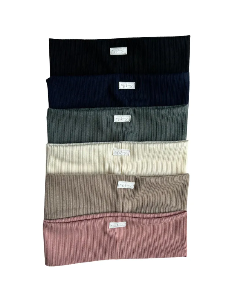 Flat Cable Ribbed Soft Knit Headbands SS23