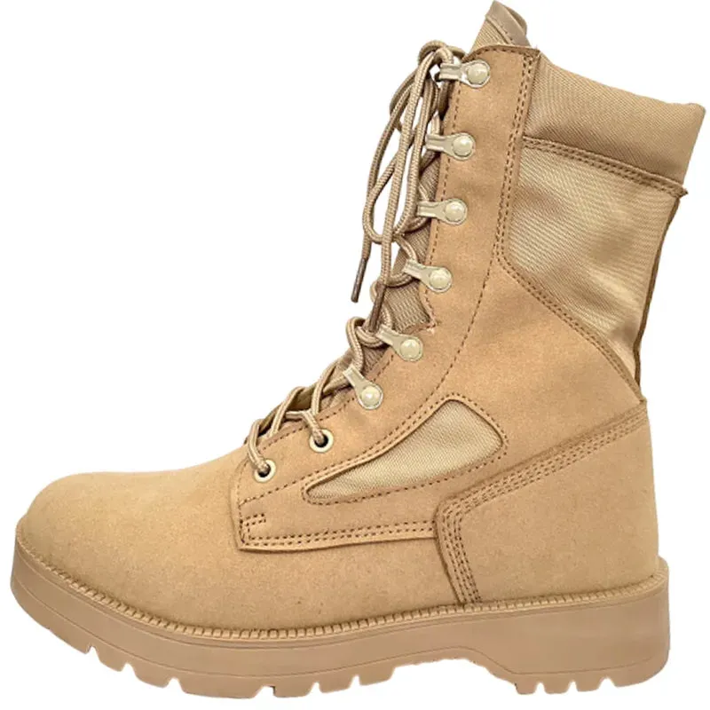 Leather Man Tactical Combat Boots Men Outdoor Hiking Desert Boots Breathable Male Ankle Boots