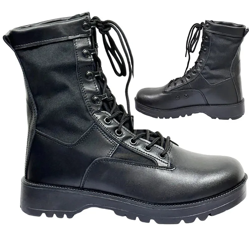 Leather Man Tactical Combat Boots Men Outdoor Hiking Desert Boots Breathable Male Ankle Boots