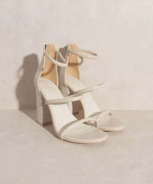 OASIS SOCIETY Taylor - Beige Minimalist Strappy Heels Sandals