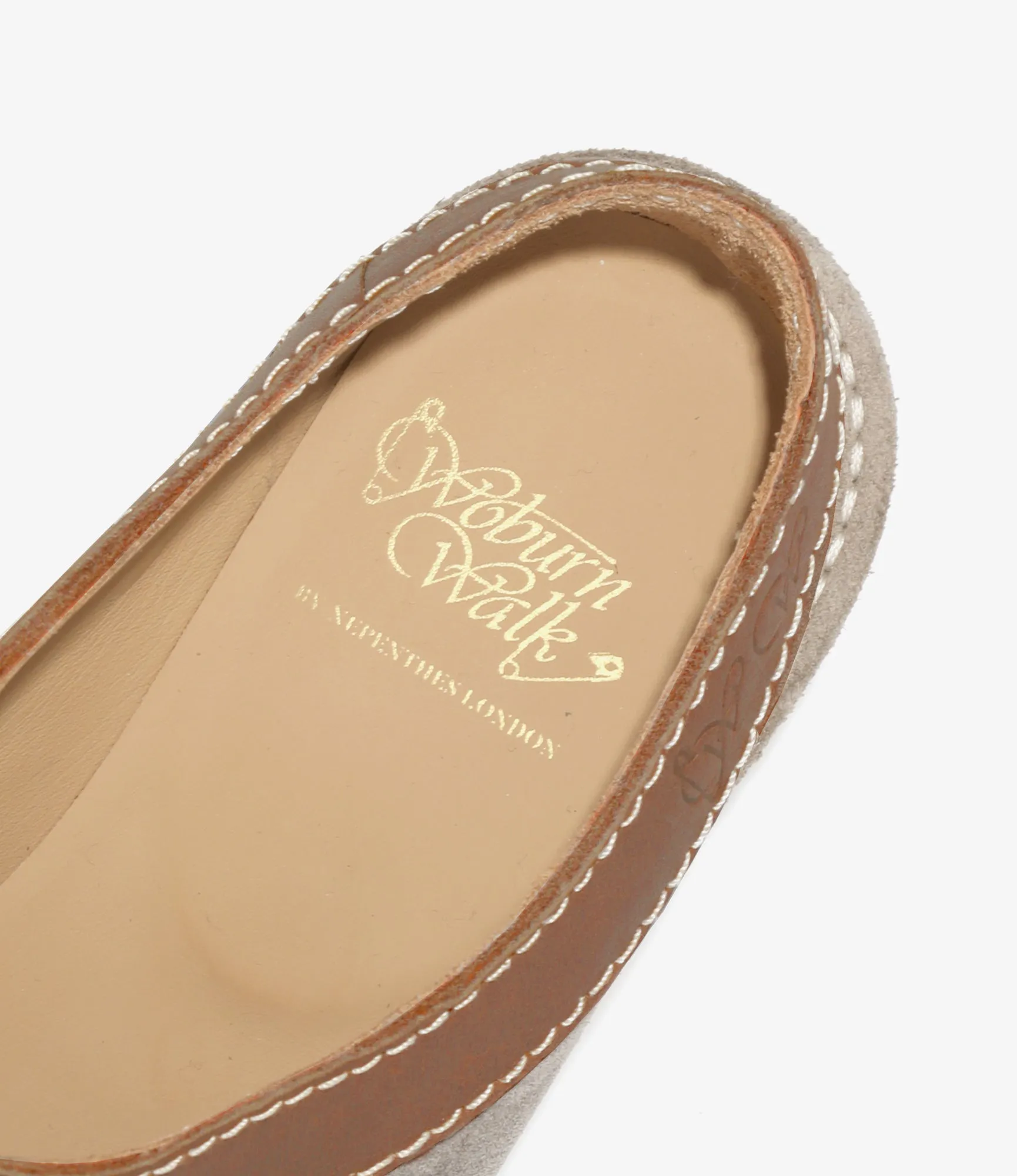 QR Centre Seam Slip-In Moccasin – Sand Suede