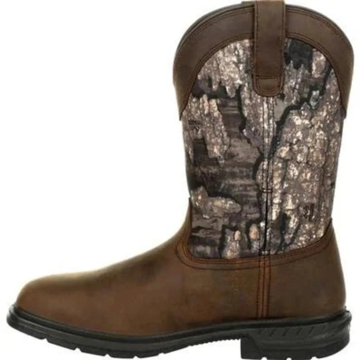 Rocky Worksmart Men's 400G Insulated Waterproof Western Work Boots Rkw0326 In Brown