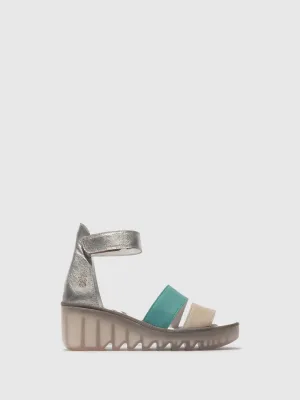 Strappy Sandals BONO290FLY CLOUD/TURQUOISE/SILVER