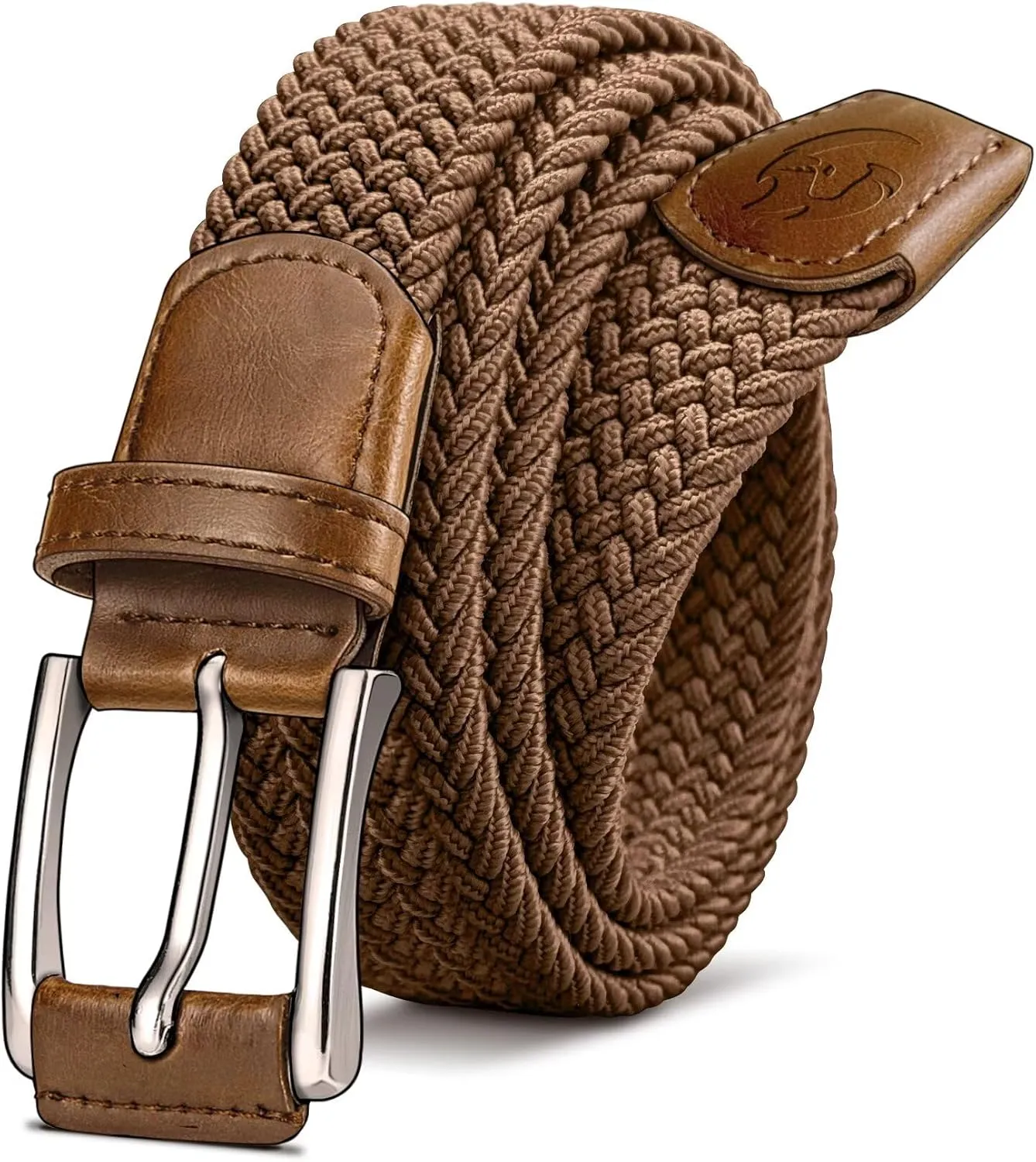 Stretch Braided Belt for Men -Mens Gift Elastic Woven Golf Belt 1 3/8"- for Golf Jeans Casual Wear