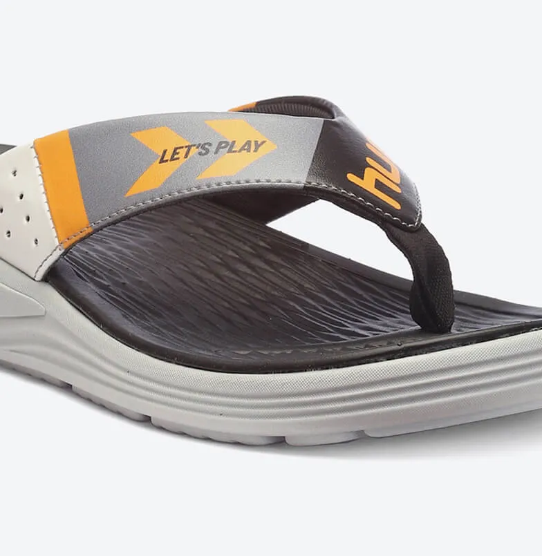 Turq Comfort Men Black/Orange Flip-Flops