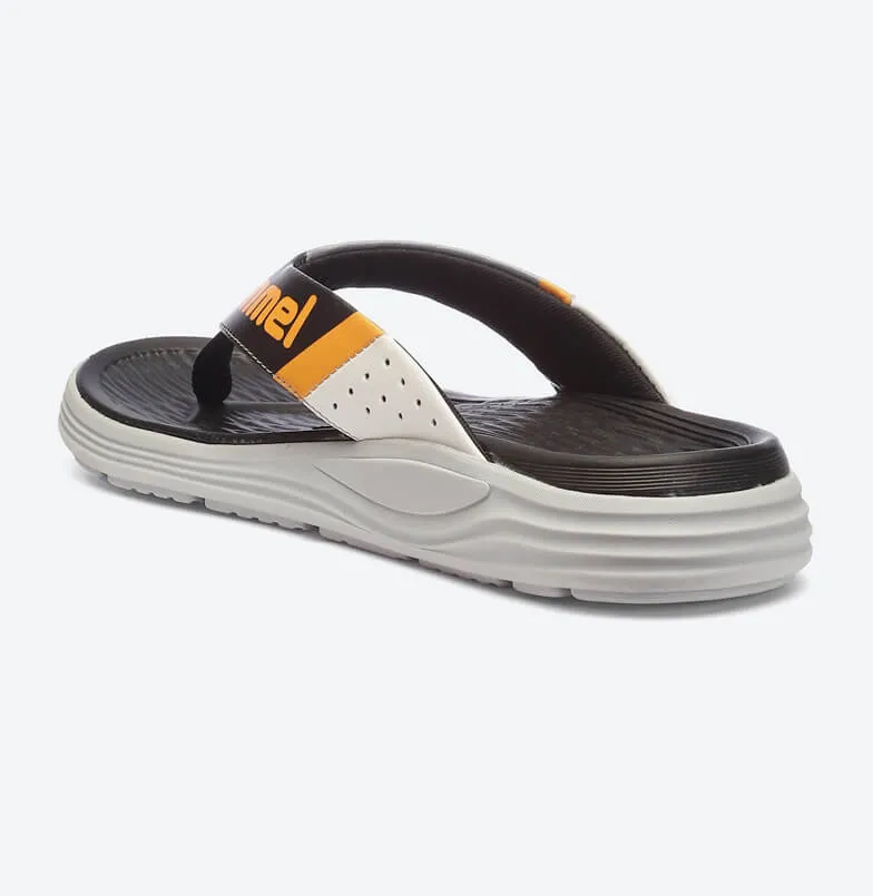 Turq Comfort Men Black/Orange Flip-Flops