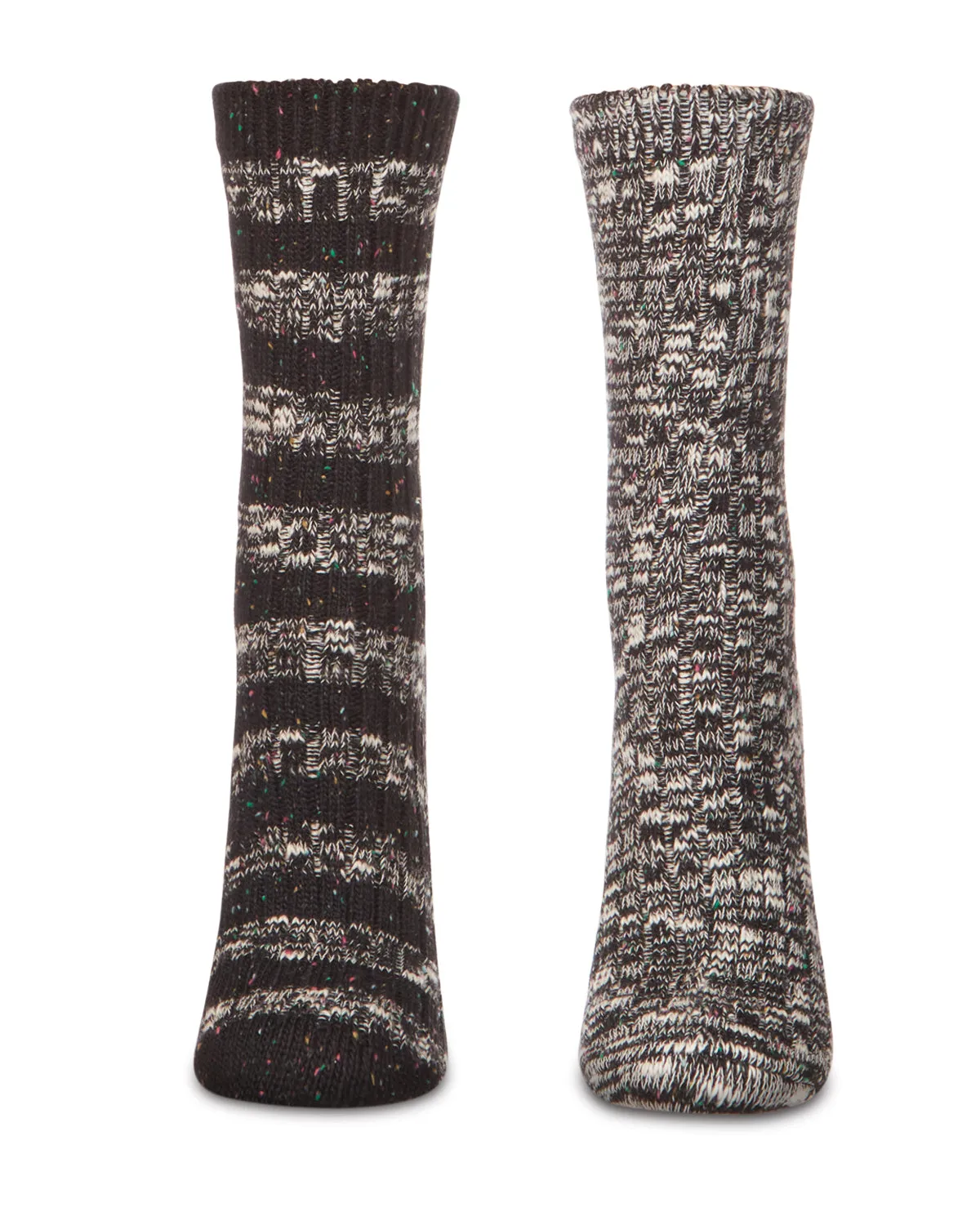 Women's 2 Pair Pack Mixed Stripe Crew Socks
