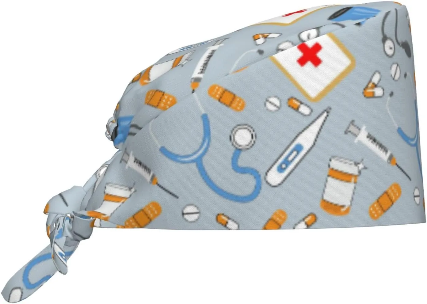 Working Cap Scrub Cap with Sweatband Adjustable Tie Back Hat for Women Nurse Dentist